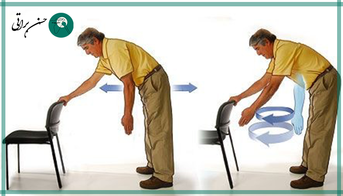حرکت پاندولی مفصل شانه - ورزش برای درمان پارگی تاندون شانه