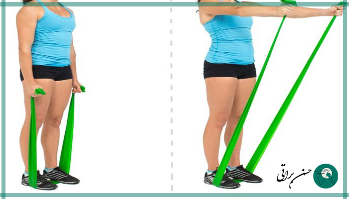 تمرین چرخش داخلی - ورزش برای درمان پارگی تاندون شانه